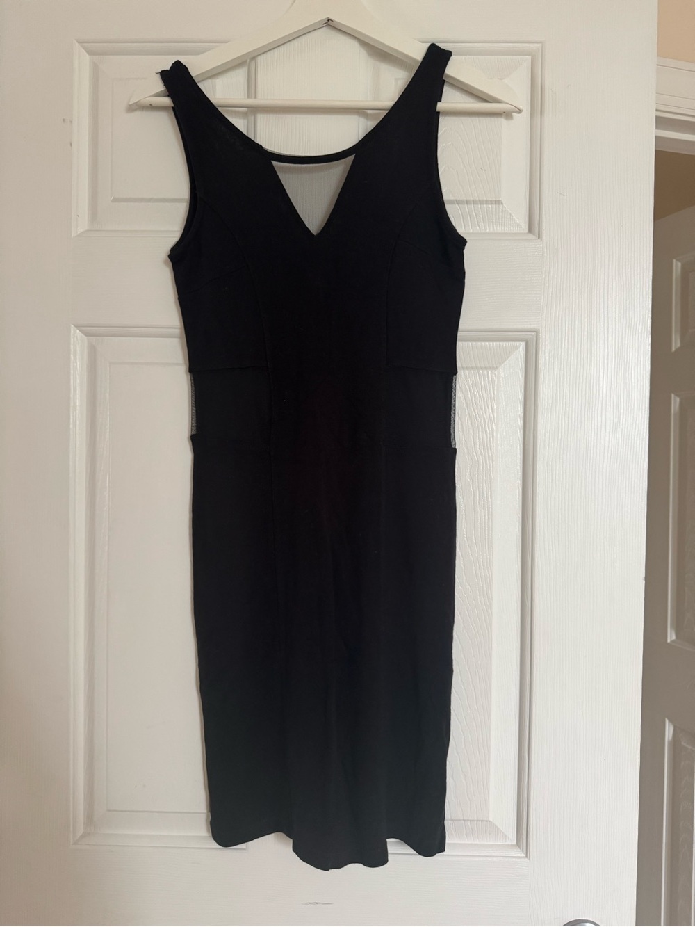 Classic Black V-Neck Bodycon Dress